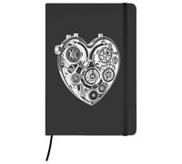 Azeeda A5 'Clockwork Heart' Black Hardcover Ruled Notebook (NB00088847)