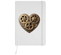 Azeeda A5 'Clockwork Heart' White Hardcover Ruled Notebook (NB00088848)