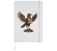 Azeeda A5 'Clockwork Raven' White Hardcover Ruled Notebook (NB00092257)