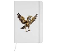 Azeeda A5 'Clockwork Raven' White Hardcover Ruled Notebook (NB00092259)
