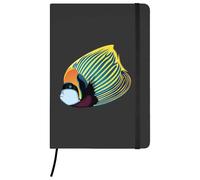 Azeeda A5 'Colorful Emperor Angel Fish' Black Hardcover Ruled Notebook (NB00089600)