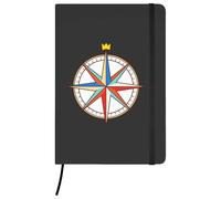 Azeeda A5 'Compass Rose' Black Hardcover Ruled Notebook (NB00090156)