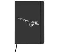 Azeeda A5 'Concorde' Black Hardcover Ruled Notebook (NB00001812)