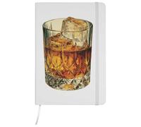 Azeeda A5 'Crystal Whiskey Glass' White Hardcover Ruled Notebook (NB00093167)