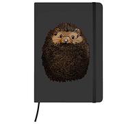 Azeeda A5 'Curled up Hedgehog' Black Hardcover Ruled Notebook (NB00043898)