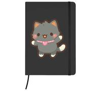 Azeeda A5 'Cute Grey Fluffy Kitten' Black Hardcover Ruled Notebook (NB00091825)