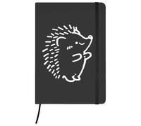 Azeeda A5 'Cute Hedgehog Standing' Black Hardcover Ruled Notebook (NB00086603)