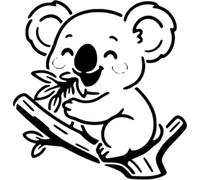Azeeda A5 'Cute Koala' Wall Stencil/Template (WS00062988)