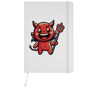 Azeeda A5 'Cute Red Devil' White Hardcover Ruled Notebook (NB00091116)