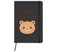 Azeeda A5 'Daddy's Favorite Teddy Bear' Black Hardcover Ruled Notebook (NB00093840)