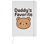 Azeeda A5 'Daddy's Favorite Teddy Bear' White Hardcover Ruled Notebook (NB00093839)