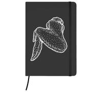 Azeeda A5 'Delicious Cooked Chicken Wing Appetizer' Black Hardcover Ruled Notebook (NB00084315)
