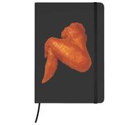 Azeeda A5 'Delicious Cooked Chicken Wing Appetizer' Black Hardcover Ruled Notebook (NB00084317)