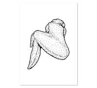Azeeda A5 'Delicious Cooked Chicken Wing Appetizer' Wall Poster/Print (PP00335907)