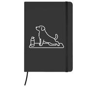 Azeeda A5 'Dog Doing Yoga' Black Hardcover Ruled Notebook (NB00090557)