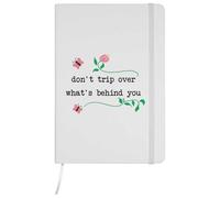 Azeeda A5 'Don't Trip Over What's Behind You' White Hardcover Ruled Notebook (NB00083494)