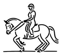 Azeeda A5 'Dressage Horse Rider' Wall Stencil/Template (WS00053710)