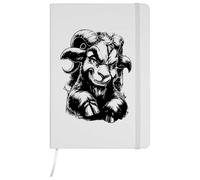 Azeeda A5 'Evil Grunge Goat' White Hardcover Ruled Notebook (NB00093127)