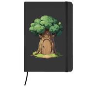 Azeeda A5 'Fairy Tree Door' Black Hardcover Ruled Notebook (NB00091421)