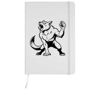 Azeeda A5 'Fierce Werewolf' White Hardcover Ruled Notebook (NB00091672)