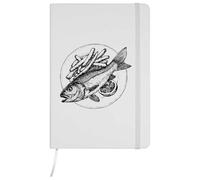 Azeeda A5 'Fish and Chips with Lemon' White Hardcover Ruled Notebook (NB00074539)