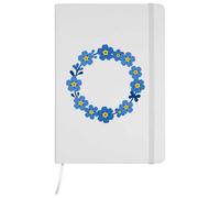 Azeeda A5 'Forget Me Not Flowers Wreath' White Hardcover Ruled Notebook (NB00089421)