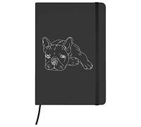 Azeeda A5 'French Bulldog' Black Hardcover Ruled Notebook (NB00042585)