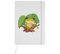 Azeeda A5 'Frog in Tree' White Hardcover Ruled Notebook (NB00092195)