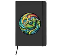 Azeeda A5 'Funky Chameleon' Black Hardcover Ruled Notebook (NB00087379)