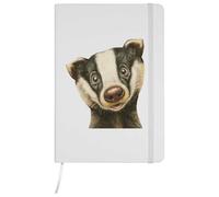 Azeeda A5 'Funny Badger' White Hardcover Ruled Notebook (NB00094241)