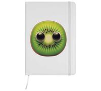 Azeeda A5 'Funny Face Kiwi Fruit Slice' White Hardcover Ruled Notebook (NB00086980)