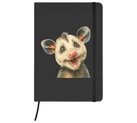 Azeeda A5 'Funny Opossum ' Black Hardcover Ruled Notebook (NB00094314)