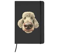 Azeeda A5 'Funny Poodle Dog Portrait' Black Hardcover Ruled Notebook (NB00091809)