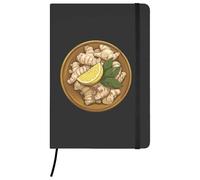 Azeeda A5 'Ginger Roots Dish' Black Hardcover Ruled Notebook (NB00090715)