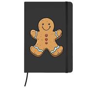 Azeeda A5 'Gingerbread Man' Black Hardcover Ruled Notebook (NB00088305)
