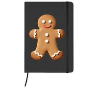Azeeda A5 'Gingerbread Man' Black Hardcover Ruled Notebook (NB00093210)