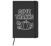 Azeeda A5 'Give Thanks' Black Hardcover Ruled Notebook (NB00083294)