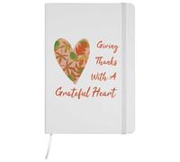 Azeeda A5 'Grateful Heart' White Hardcover Ruled Notebook (NB00085545)