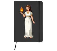 Azeeda A5 'Greek Goddess Hestia' Black Hardcover Ruled Notebook (NB00091893)