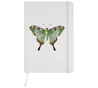 Azeeda A5 'Green Moth' White Hardcover Ruled Notebook (NB00089130)