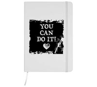 Azeeda A5 'Grunge You Can Do It' White Hardcover Ruled Notebook (NB00095023)