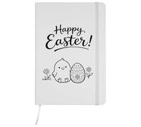 Azeeda A5 'Happy Easter Chick with Egg' White Hardcover Ruled Notebook (NB00091816)