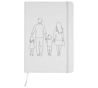 Azeeda A5 'Happy Family Walking Together' White Hardcover Ruled Notebook (NB00089573)