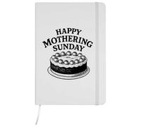 Azeeda A5 'Happy Mothering Sunday Simnel Cake' White Hardcover Ruled Notebook (NB00091258)