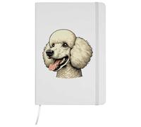 Azeeda A5 'Happy Poodle Portrait' White Hardcover Ruled Notebook (NB00087760)