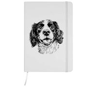 Azeeda A5 'Happy Springer Spaniel Dog Portrait' White Hardcover Ruled Notebook (NB00090788)