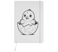 Azeeda A5 'Hatching Baby Chick' White Hardcover Ruled Notebook (NB00090568)