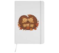 Azeeda A5 'Hedgehog Family Cuddle' White Hardcover Ruled Notebook (NB00082757)