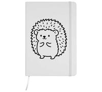 Azeeda A5 'Hedgehog Standing' White Hardcover Ruled Notebook (NB00086608)