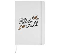Azeeda A5 'Hello Fall Text' White Hardcover Ruled Notebook (NB00083910)